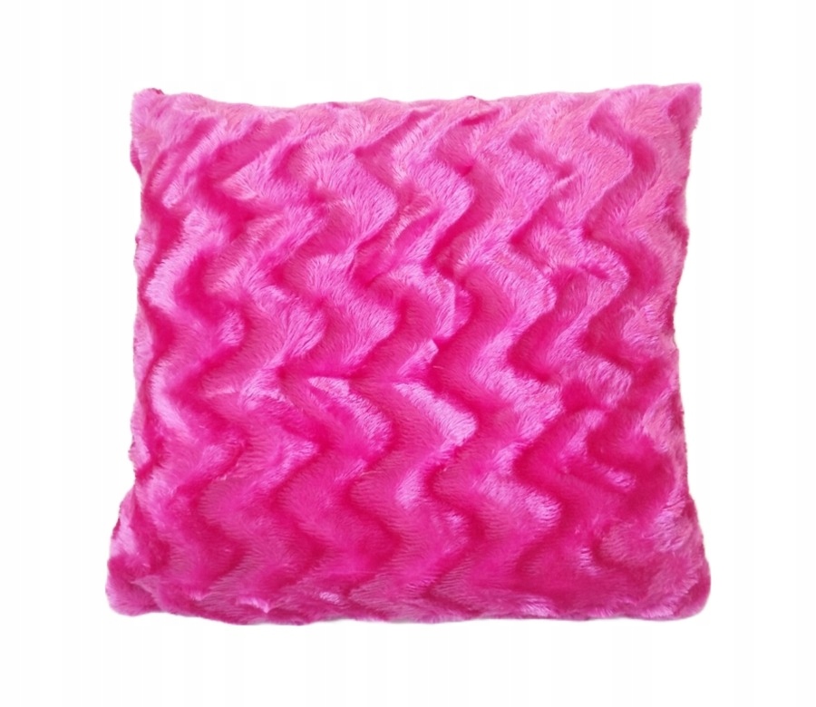 RÓŻOWA PODUSZKA 40x40 FUTERKO Włochacz FALA