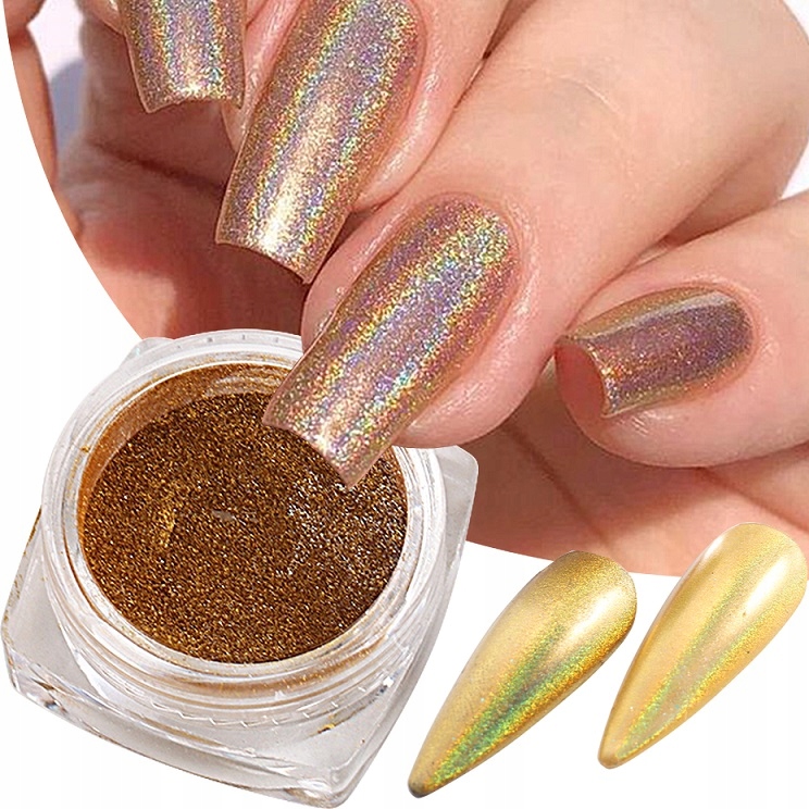 

Holo Gold Glitter Pyłek Do Zdobień Złoty