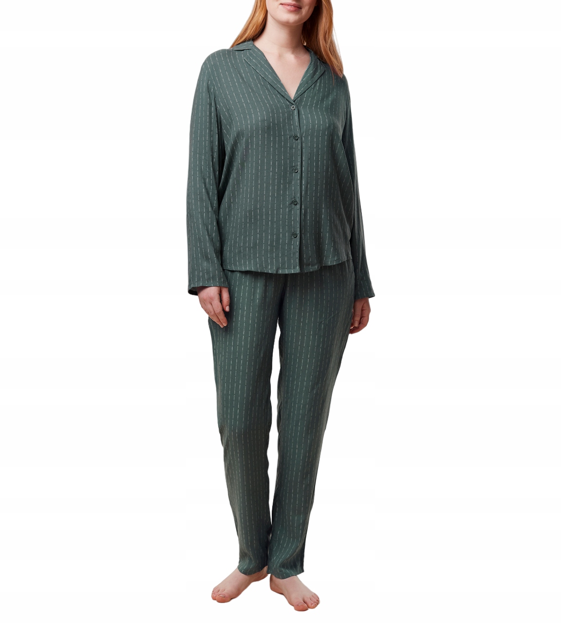 Teplé dámské rozepínací dvoudílné pyžamo Triumph Boyfriend Fit Pw 42