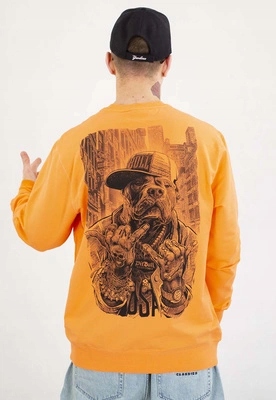 Mikina Pit Bull Bez Kapuce Usa fluo oranžová