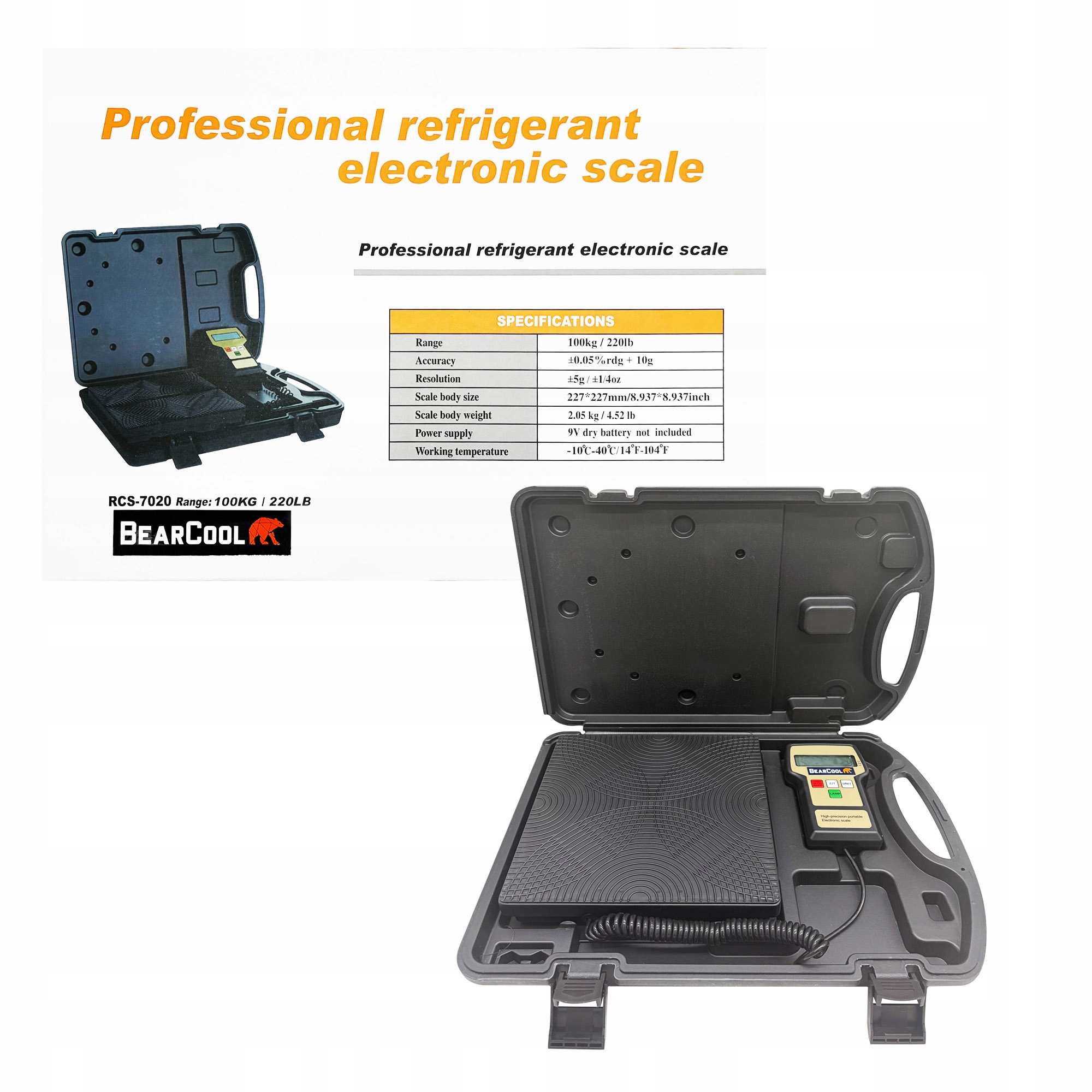 Elektronická váha BearCool pre chladivo 100 kg