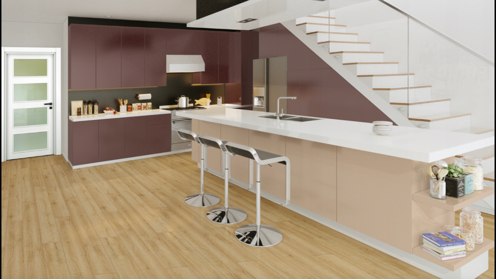 Fronty akrylowe Akryl-24 BORDOWY POŁYSK 284x596 Kod producenta Akryl-24