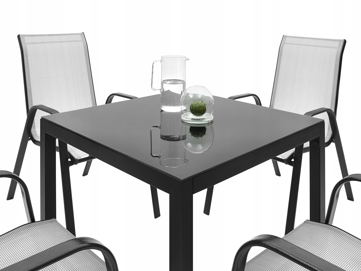 ZESTAW OGRODOWY SZKLANY STÓŁ 4K MEBLE OGRODOWE Kod producenta MEBLE OGRODOWE