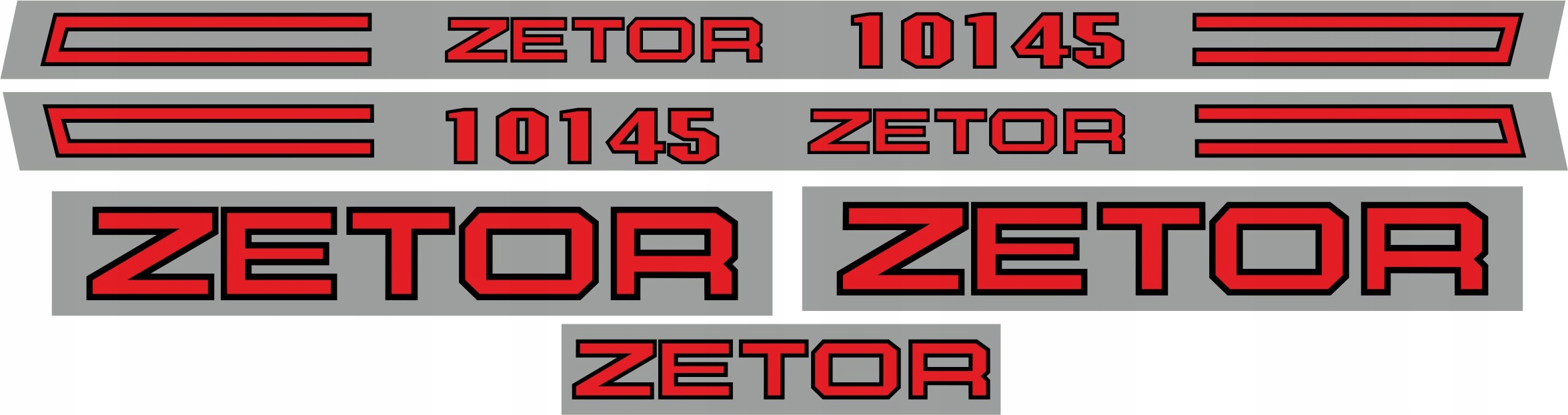 NAKLEJKI ZETOR 10145 LAMINOWANE KOMPLET BOKI DACH