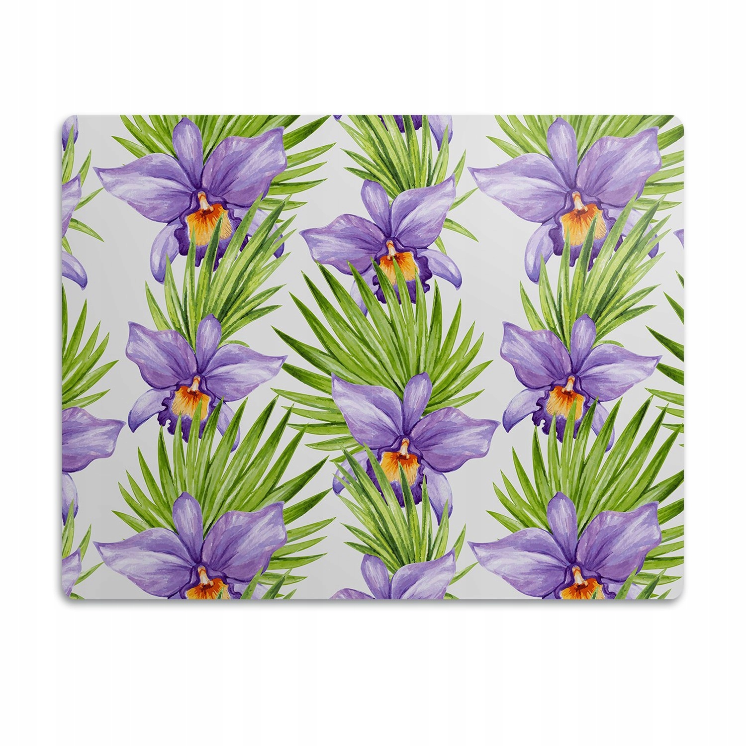 Levně Pro psa podložka pod misku Fialové květy 90x60