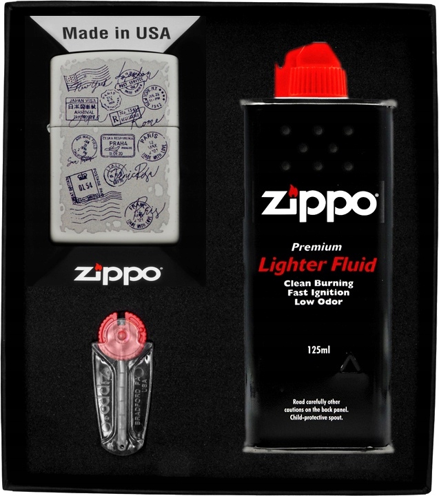 Sada Zippo Zapalovač Stamps Design Dárkový No1