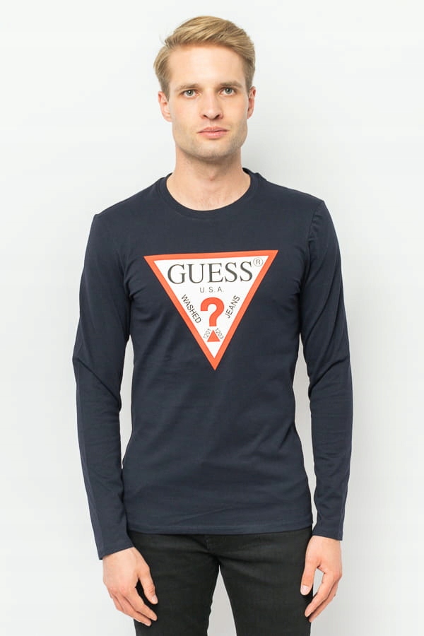 Pánský Dlouhý Rukáv Guess M2YI31 I3Z11, Tmavě Modrý XXL
