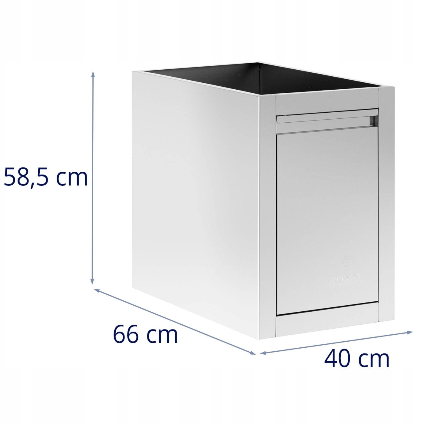 Kosz na śmieci podblatowy 125L stal nierd Royal Catering RCCW-400D 10013316