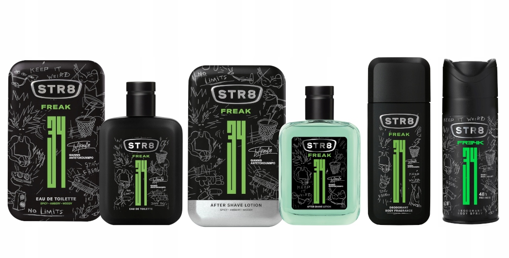 STR8 FREAK ZESTAW 4cz EDT100ml+ ASL100ml+ DNS75ml+ SPRAY150ml