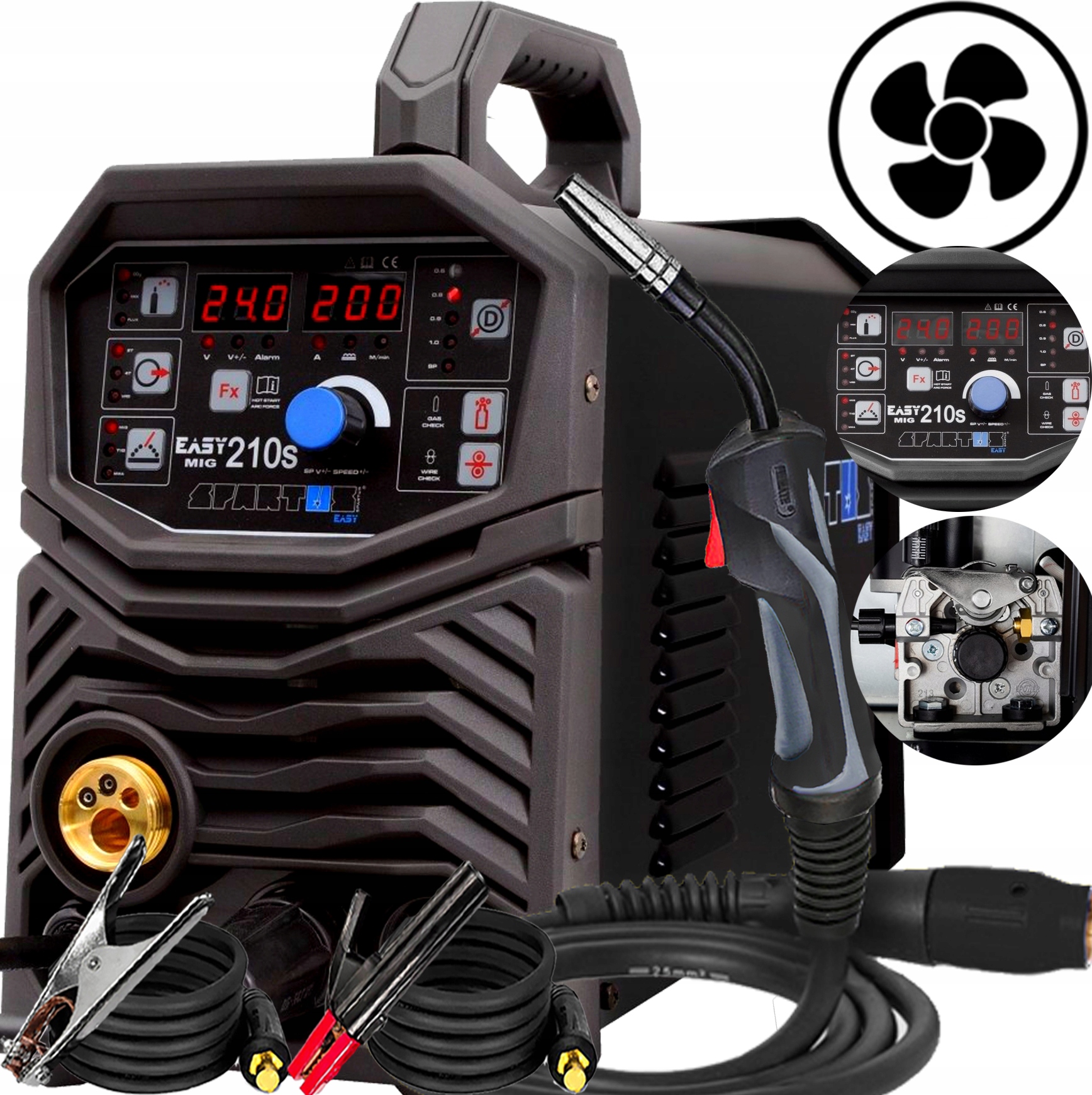 Invertorová Svářečka Migomat Poloautomat Spartus Easymig 210S Synergie 230V