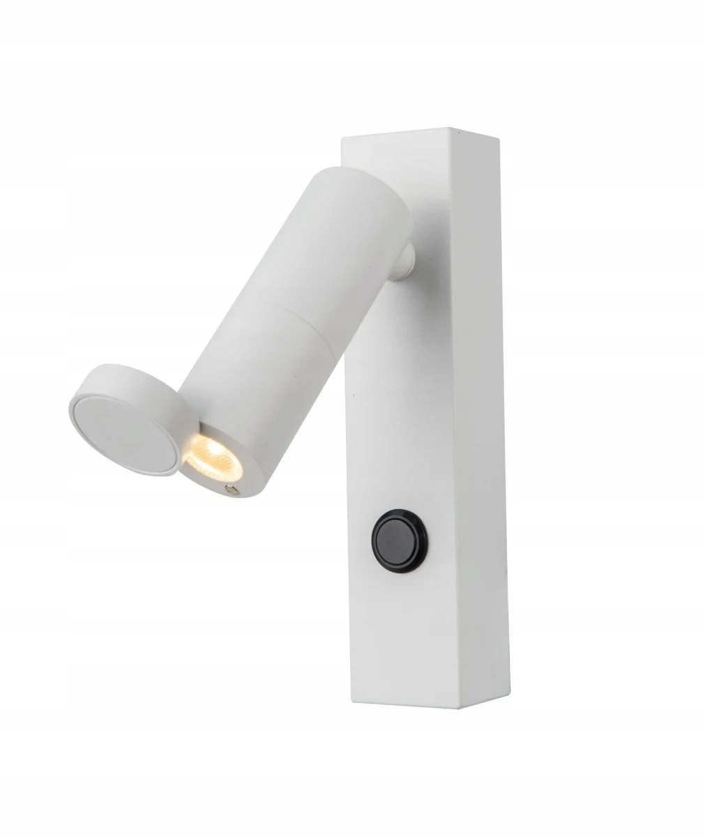 Light Prestige Nástenné svietidlo Miri Led 3W Biely pohyblivý reflektor s vypínačom