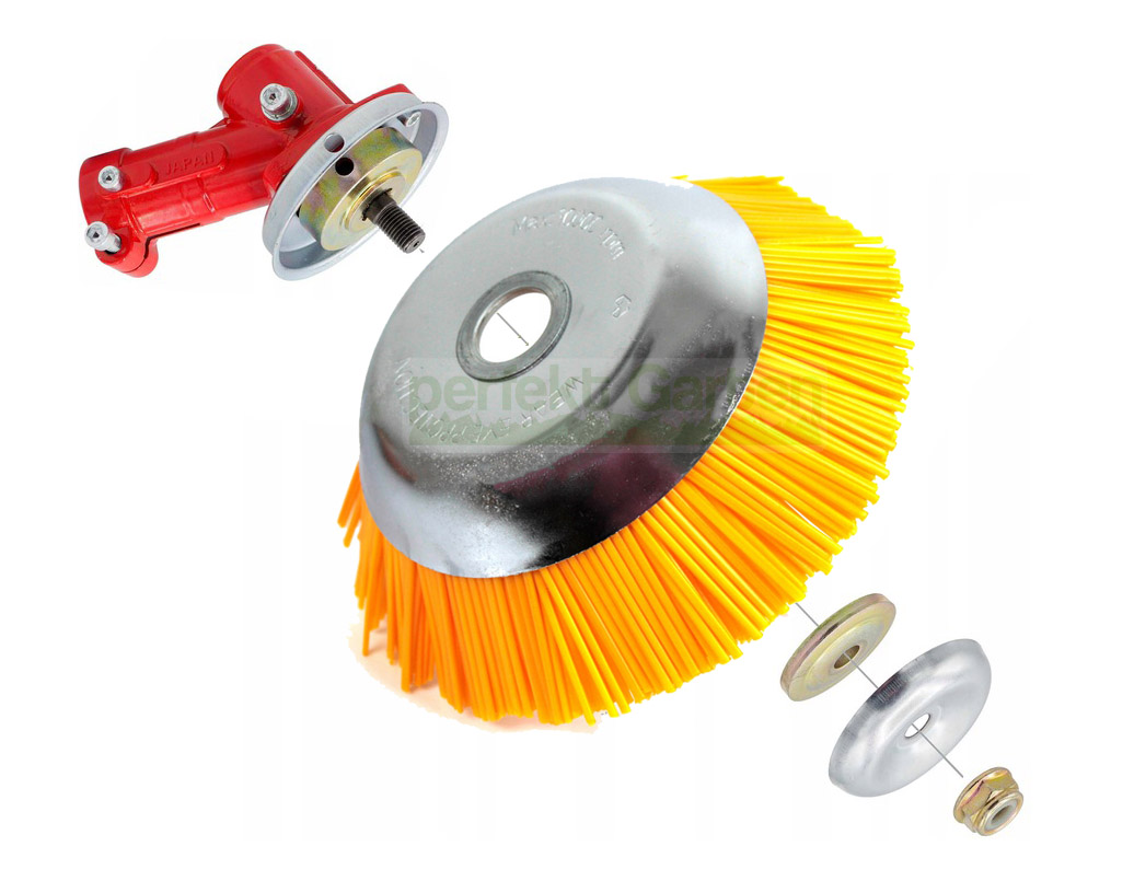 200mm szczotka nylon tarcza kosy uniwersalna do chwastów + zestaw montażowy Kod producenta 1156