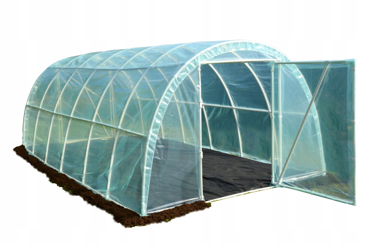 Tunel Foliowy Ogrodowy Szklarnia 6x3m Folia 4-sez 18 m2 wys.2,1m 2 drzwi