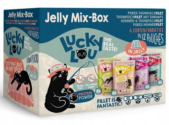 Levně Lucky Lou Extrafood Mix-Box Multipack krmivo pro kočky, sáčky 12 x 70 g