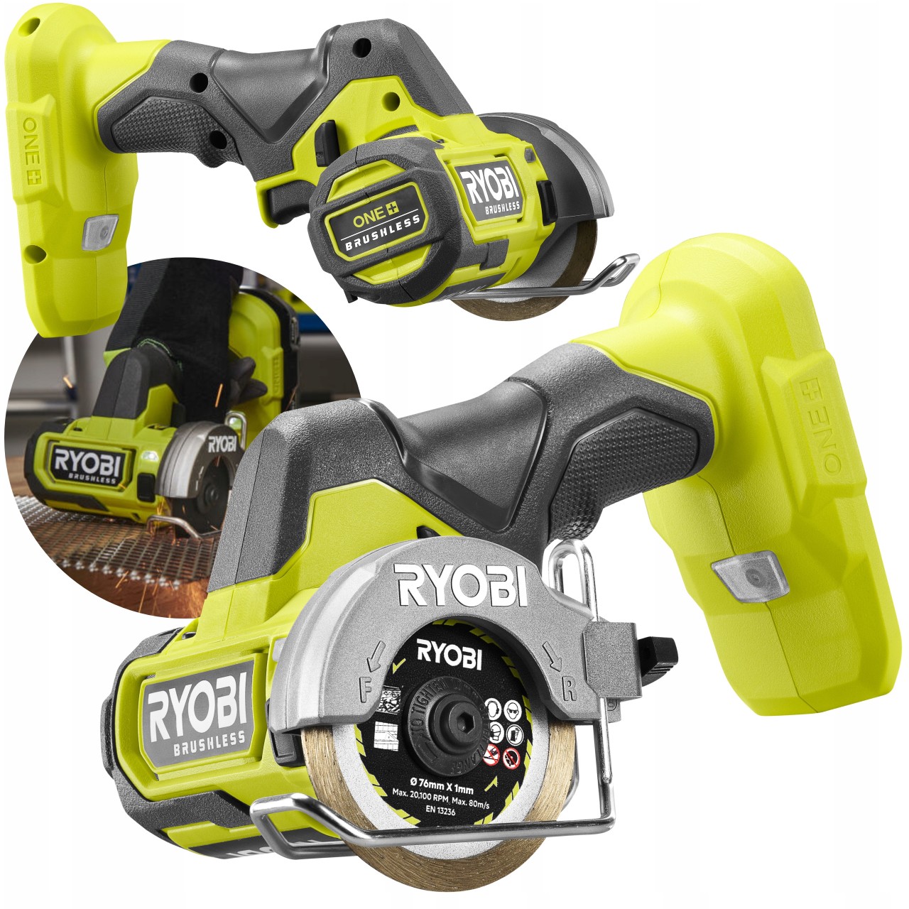 Ryobi Piła Do Cięcia Universalna 76mm Bezszczot Akumulatorowa 18V RCT18BL-0