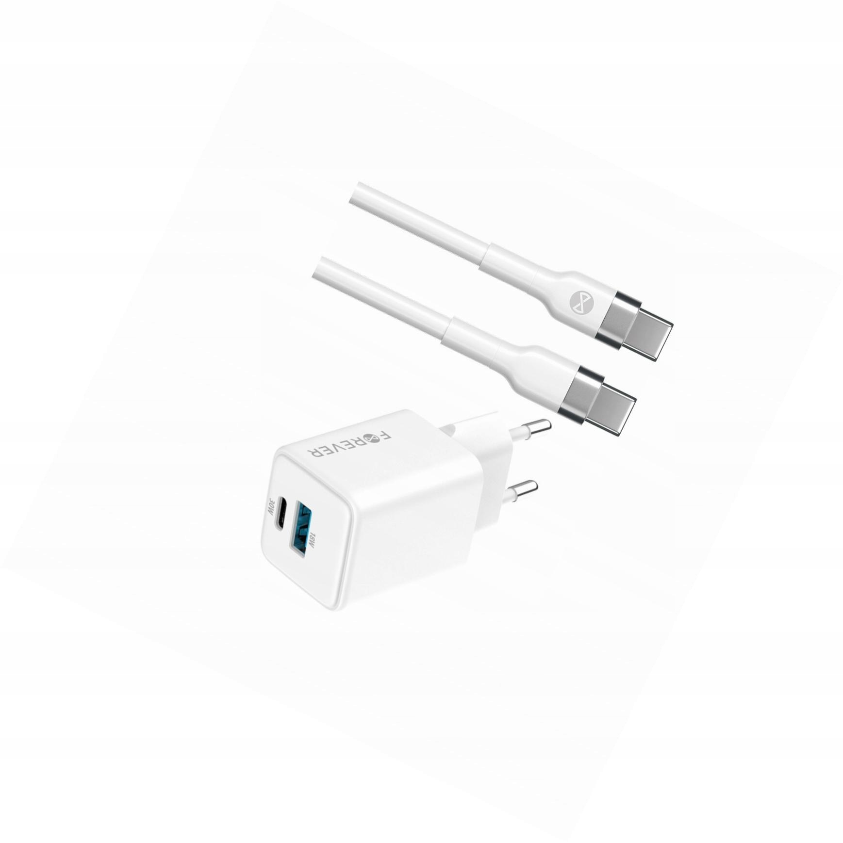 Szybka ładowarka GaN 30W 2 wejścia Usb i Usb-c z kablem do Vivo Y70