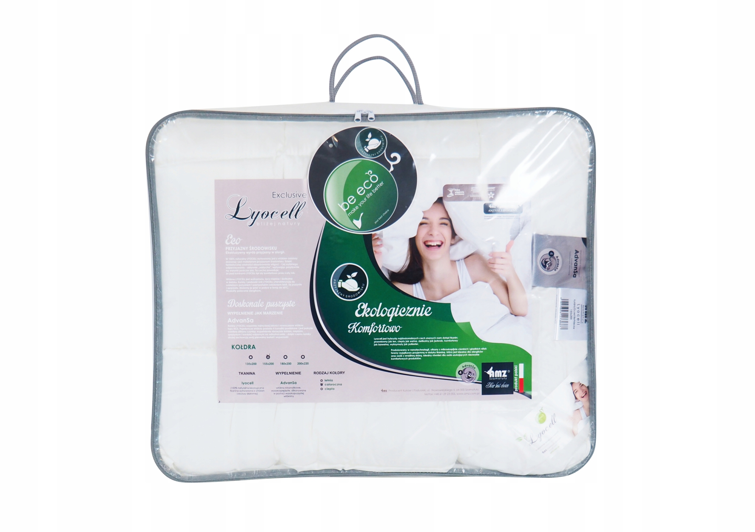 Kołdra całoroczna Lyocell 240 x 220cm AMZ (Polska) Marka AMZ