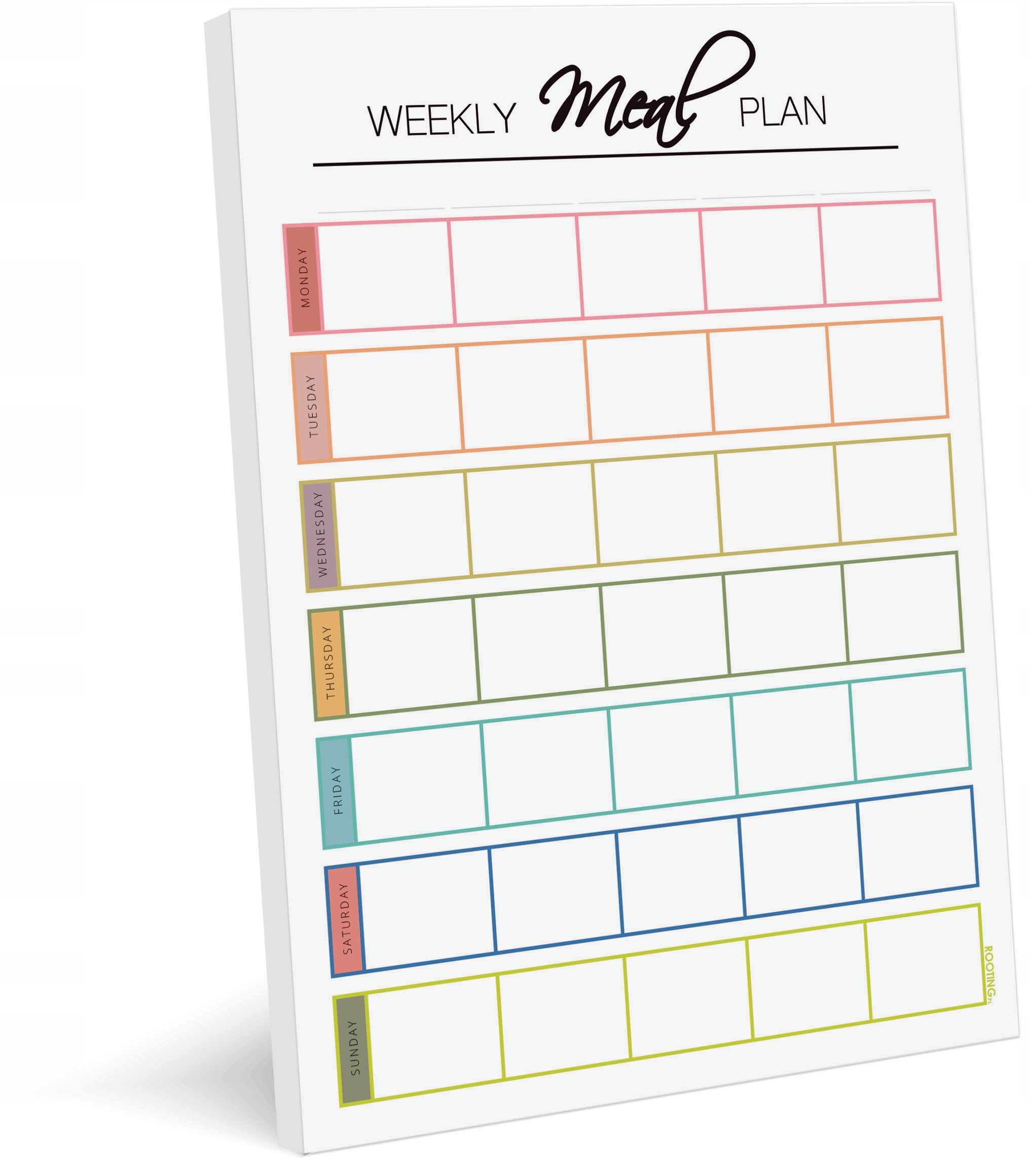 Weekly Meal Planer Posiłków -rok Notes 5 Posiłków Magnes Na Lodówkę