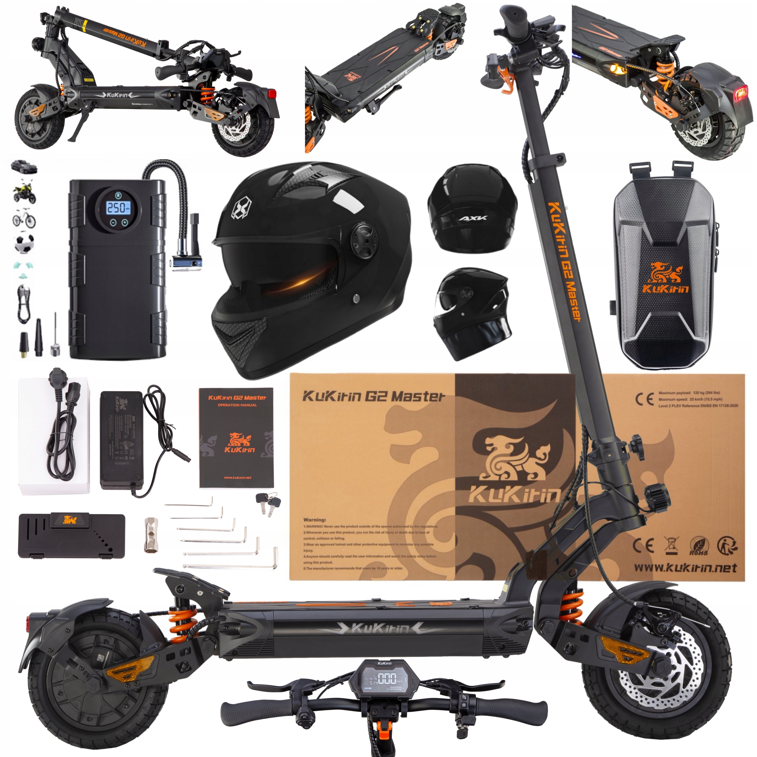 2026 Kukirin G2 Master Elektrické koloběžky Duální motory 2400W 20,8Ah 60 km/h
