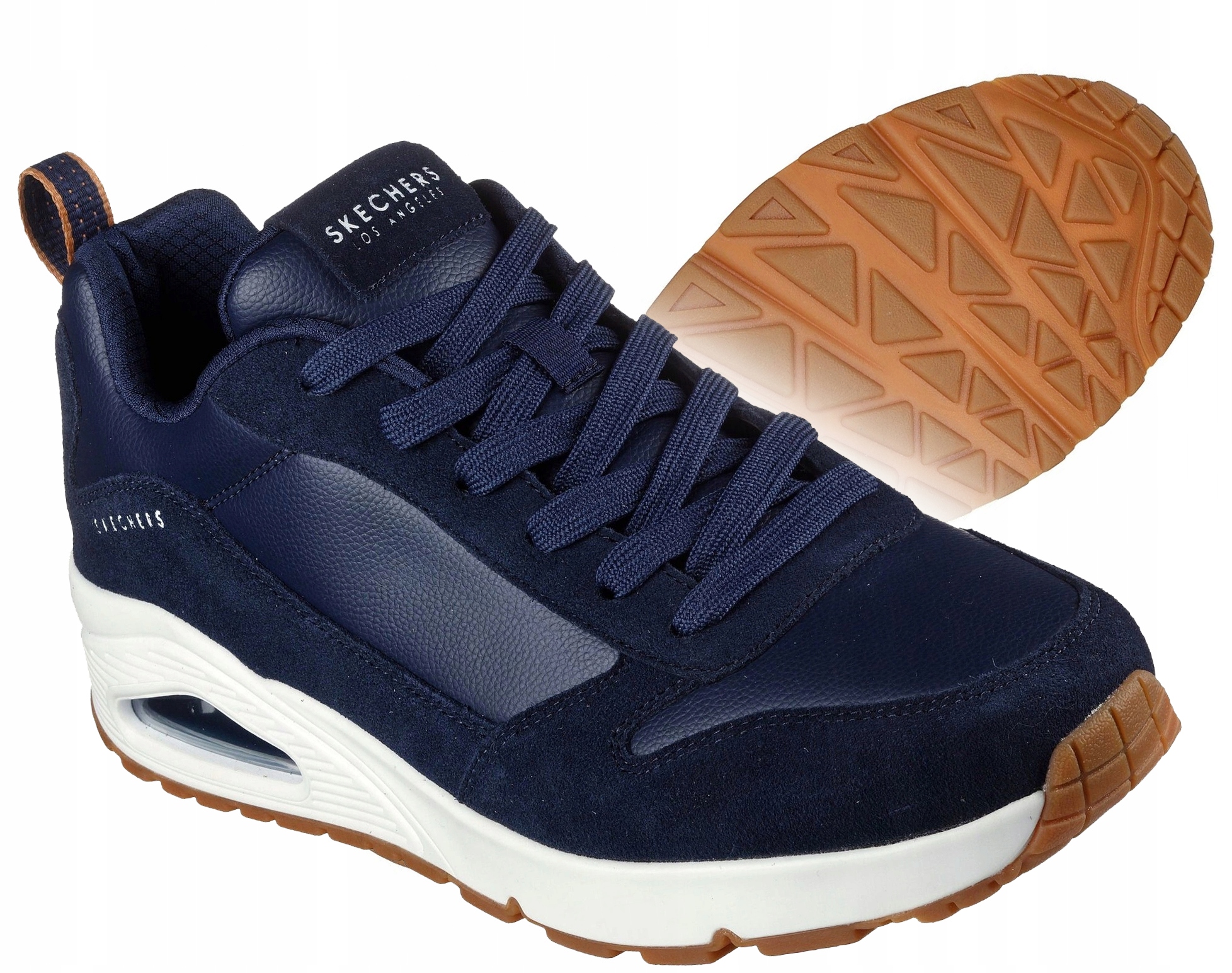 Sneakersy męskie sportowe treningowe skórzane Skechers Uno Stacre