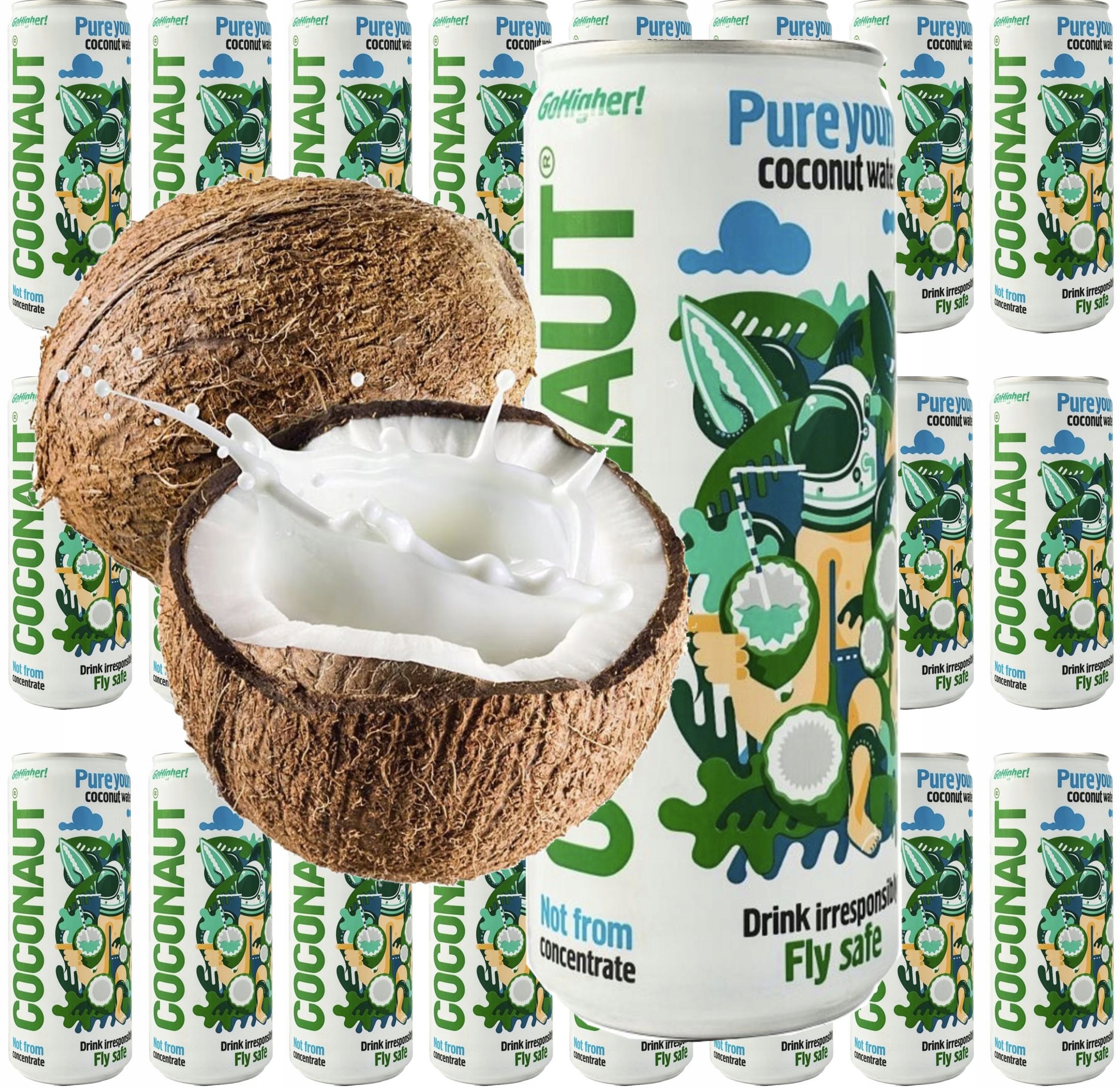 Coconaut 320 ml x 24 kusů Velká sada kokosová voda hydratační síla