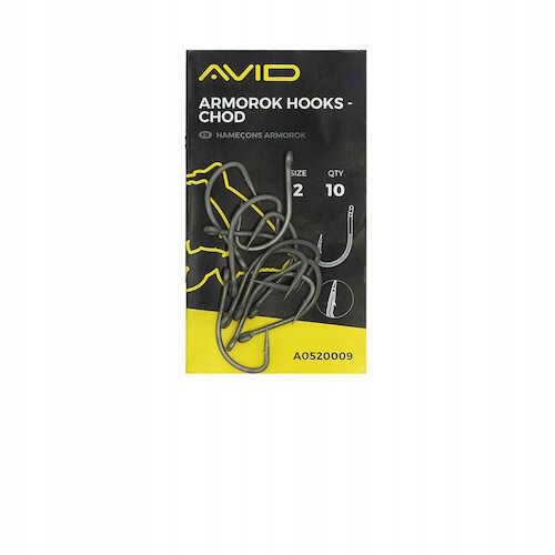 Avid Carp Armorok Chod Barbed Hooks Haki karpiowe z zadziorem Size:4 10s