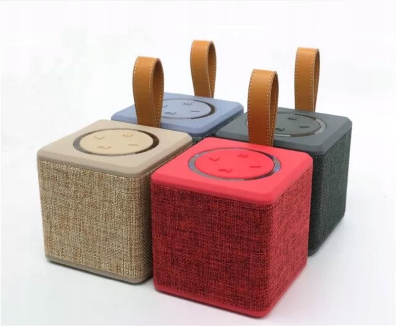 Czerwony retro płótno Cube Mini głośnik Bluetooth Design Kod producenta BT669 - Rouge