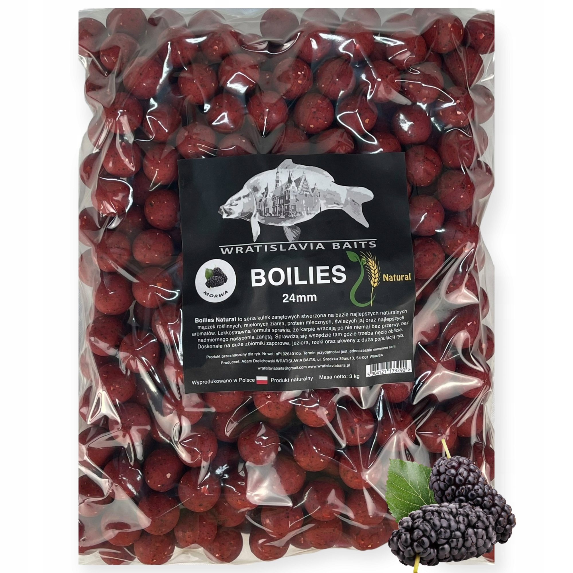 Kulki zanętowe 3KG Morwa 24mm Wratislavia Baits