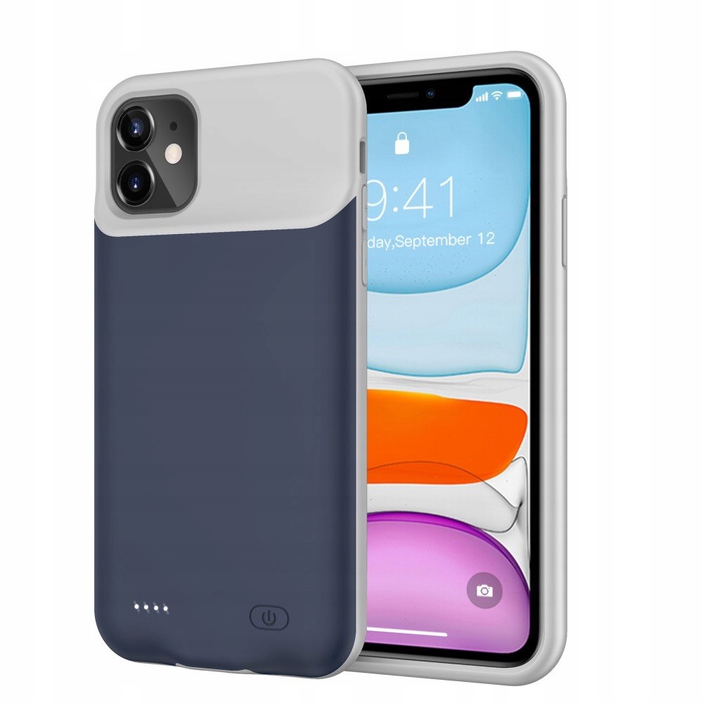 Pouzdro s baterií 6500 mAh pro iPhone 11, powerbanka, napájecí adaptér, kryt