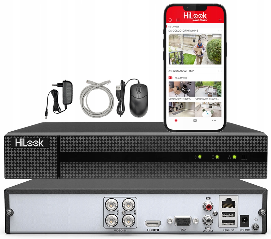 Rekordér pre analógové kamery Ahd do 8MP DVR-204U-M1 HiLook od spoločnosti Hikvision