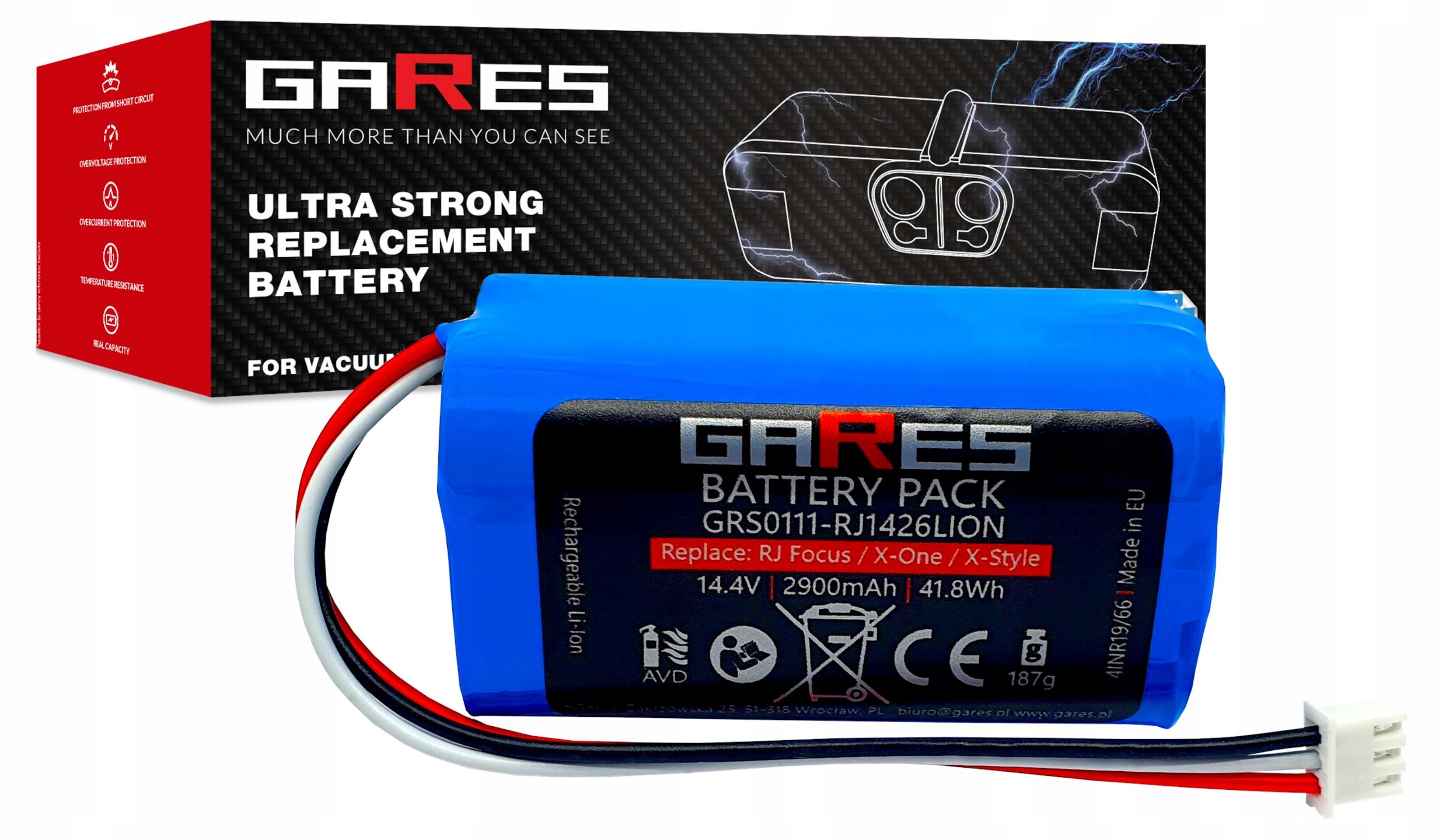 Akumulátor Gares pro Blaupunkt BPK-VCBB1XB Bluebot Xsmart 14,4V 2,9Ah