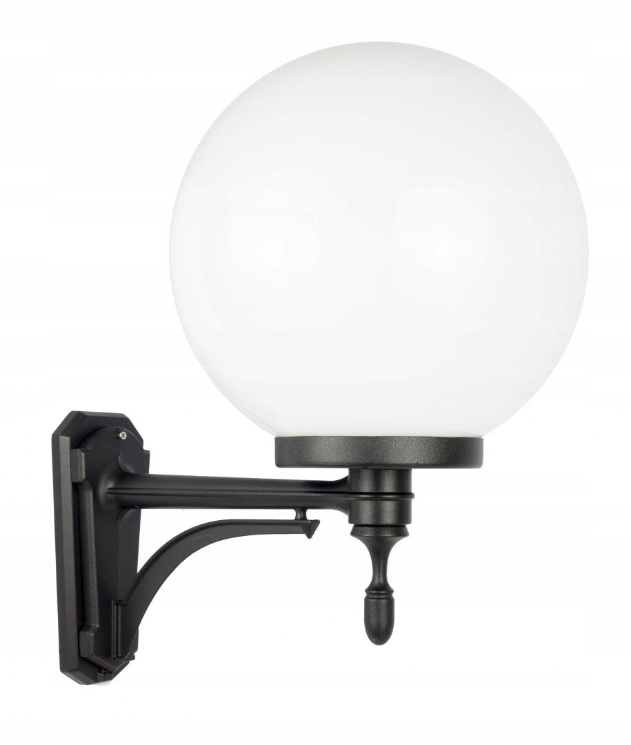 Elegantné záhradné nástenné svietidlo s bielou alebo dymovou guľou 30 cm IP43 Su-ma