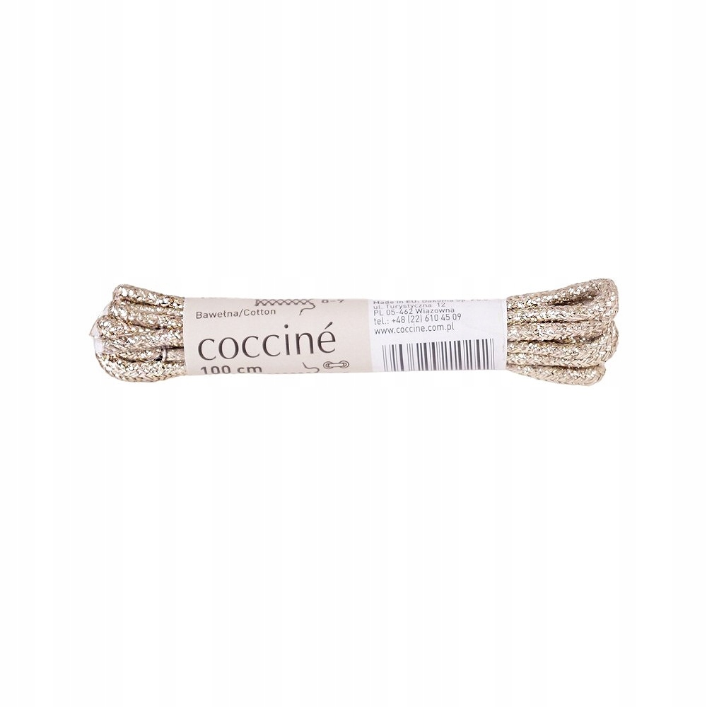 

Okrągłe Sznurówki Złote Coccine 100 CM