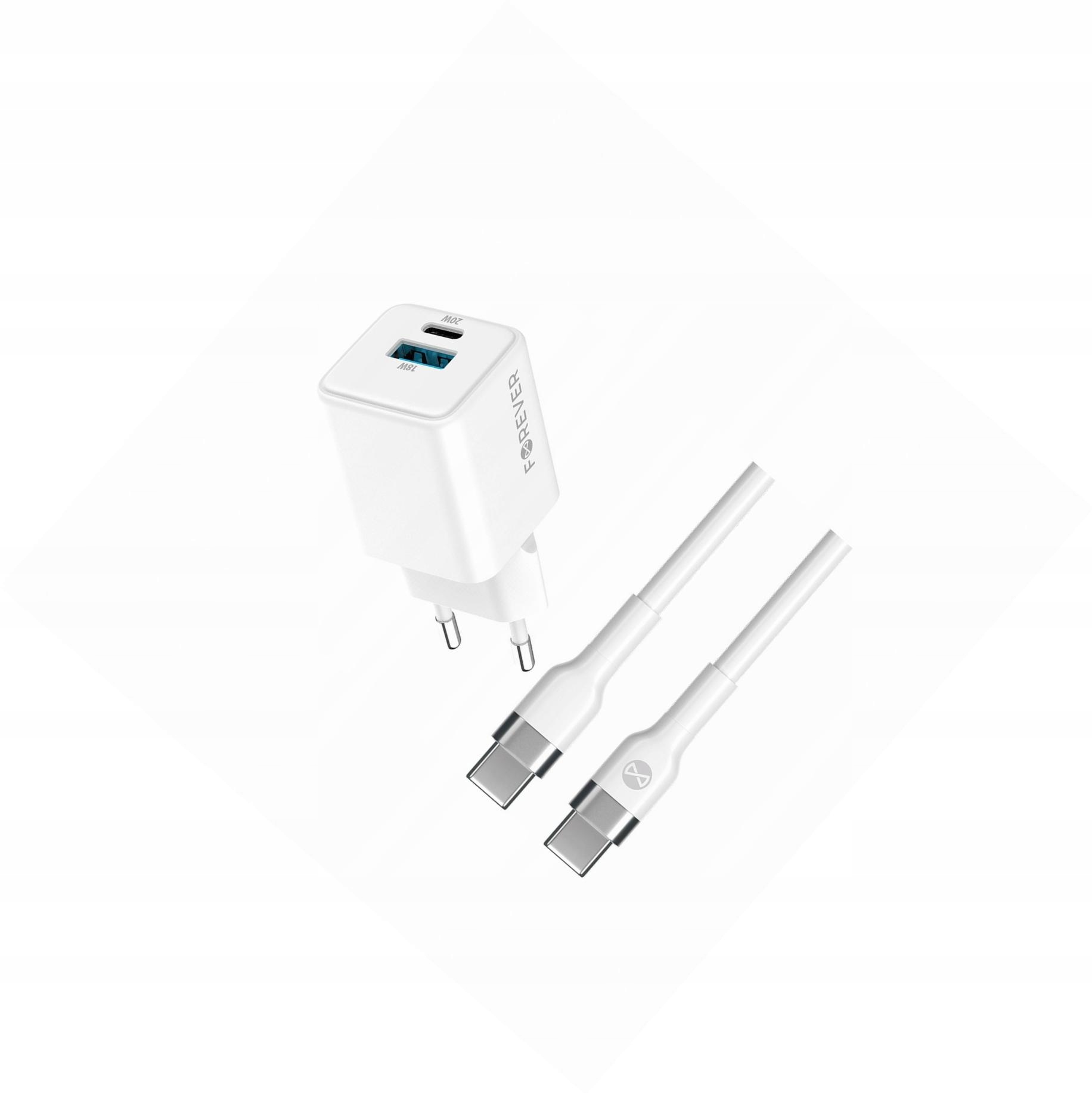Szybka ładowarka GaN 20W Usb i Usb-c z kablem do Samsung Xcover Pro