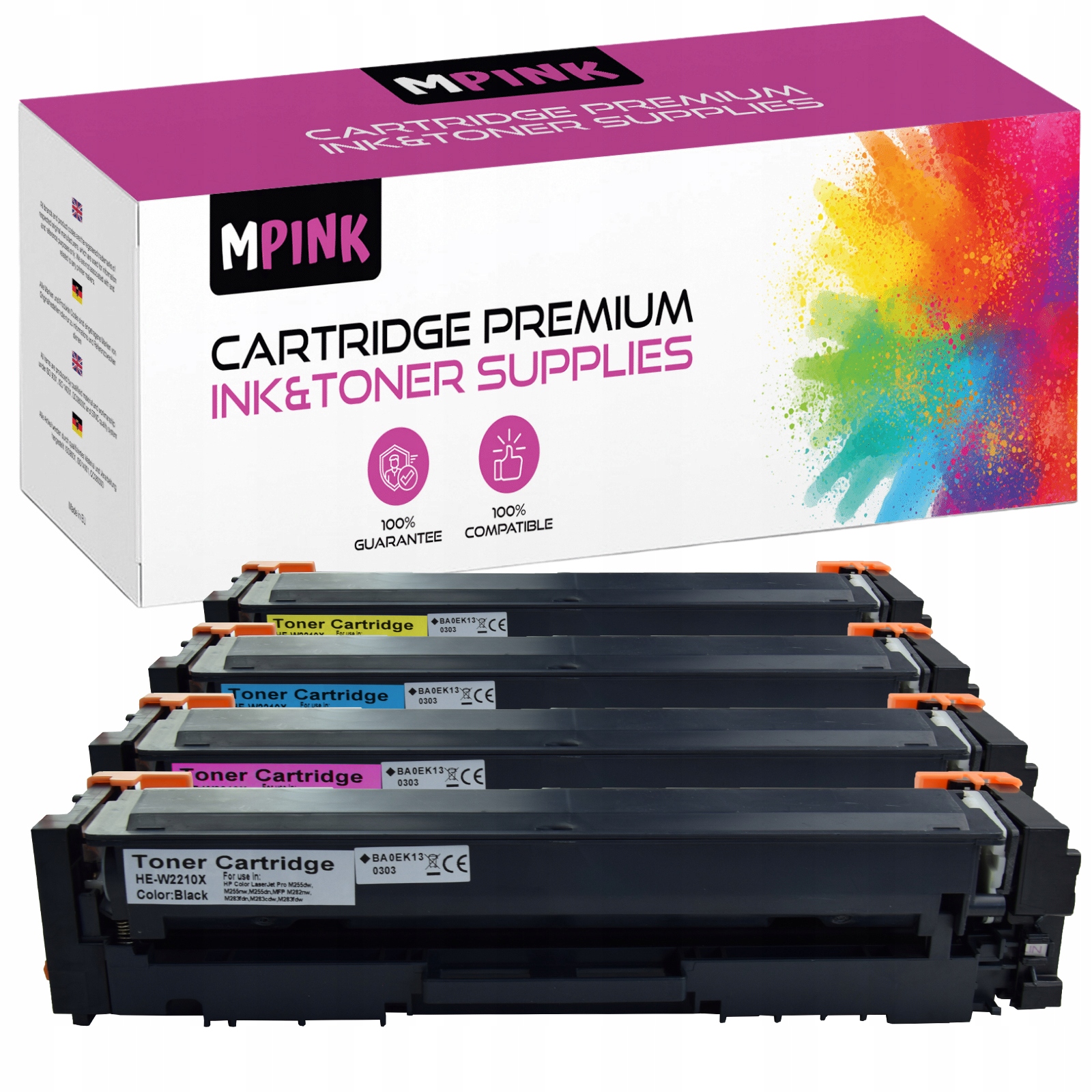4x Toner pro Hp Color LaserJet Pro M255nw M283cdw M282nw M283fdw M255dw Cmyk