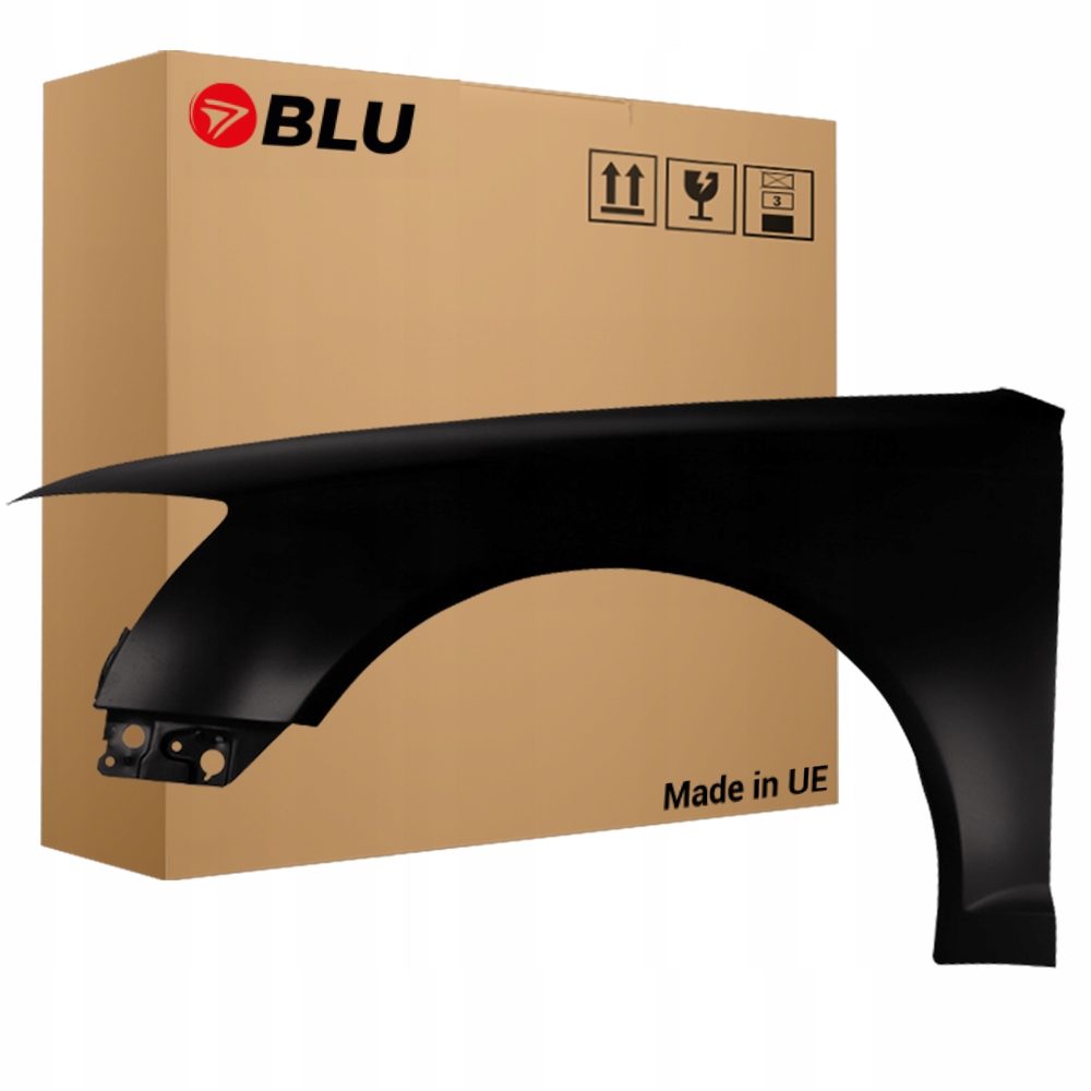 Blu Blatník Audi A6 C6 Lift LY9B levý černý 08-11 přední BrillantSchwarz