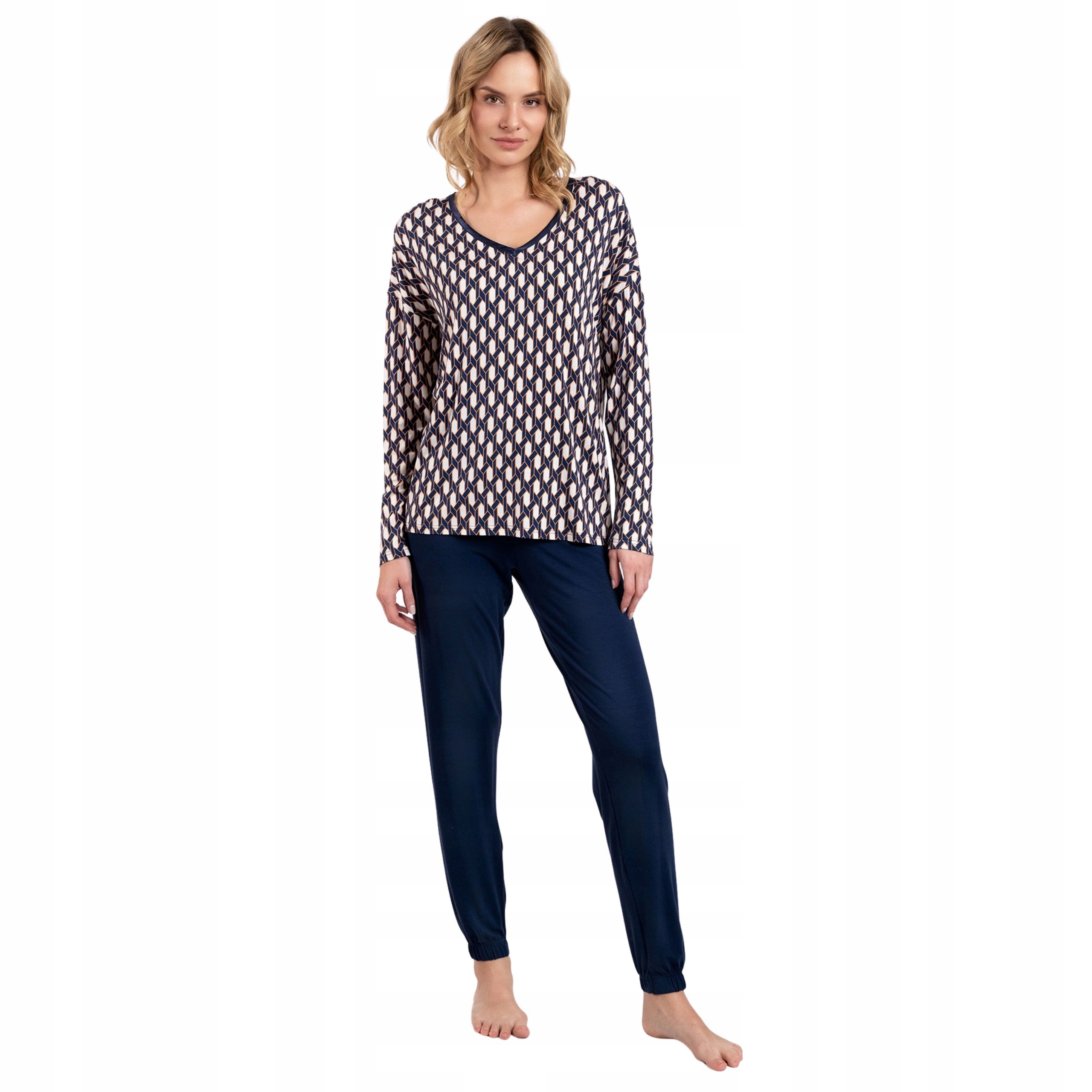 Dámské pyžamo s dlouhým rukávem a dlouhými kalhotami Milda S Italian Fashion