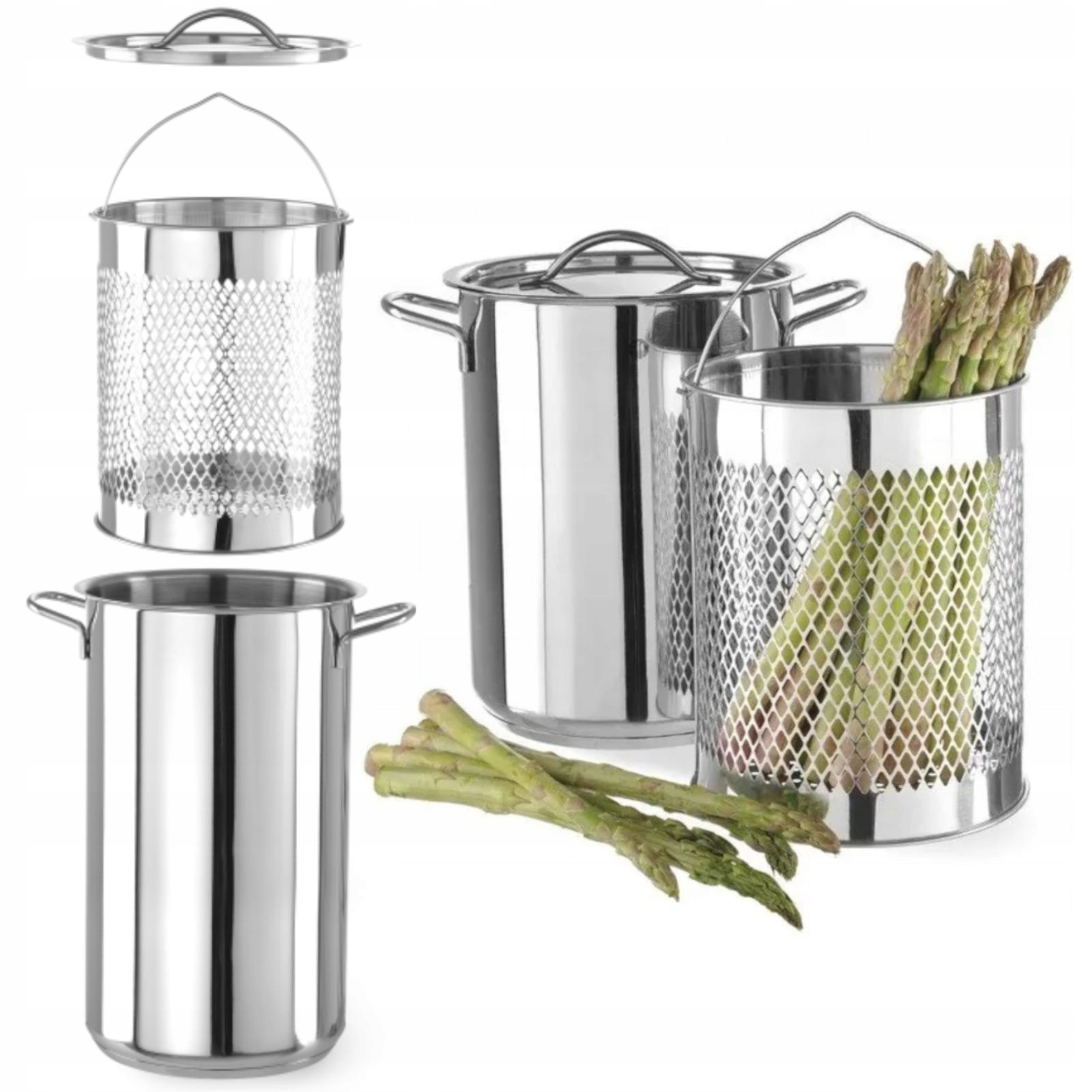 Hrnec Na Chřest Těstovin S Kapslí XL Nerezová Ocel 5.5 L Hendi