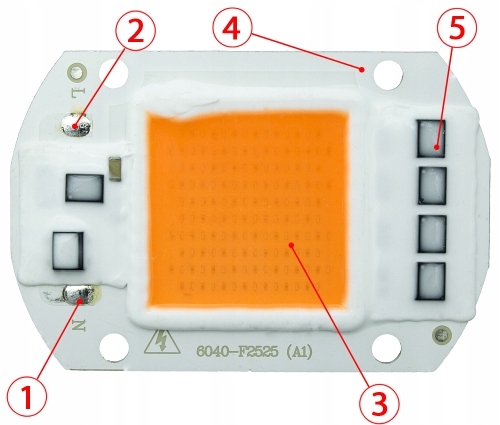 MODUŁ LED COB 20W FULL SPECTRUM wzrost roślin 60x40mm pod 230V + PASTA EAN (GTIN) 5905937304465