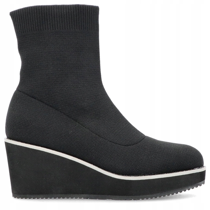Ponožky kotníkové boty na klínku Gioseppo 73879 Černé 36