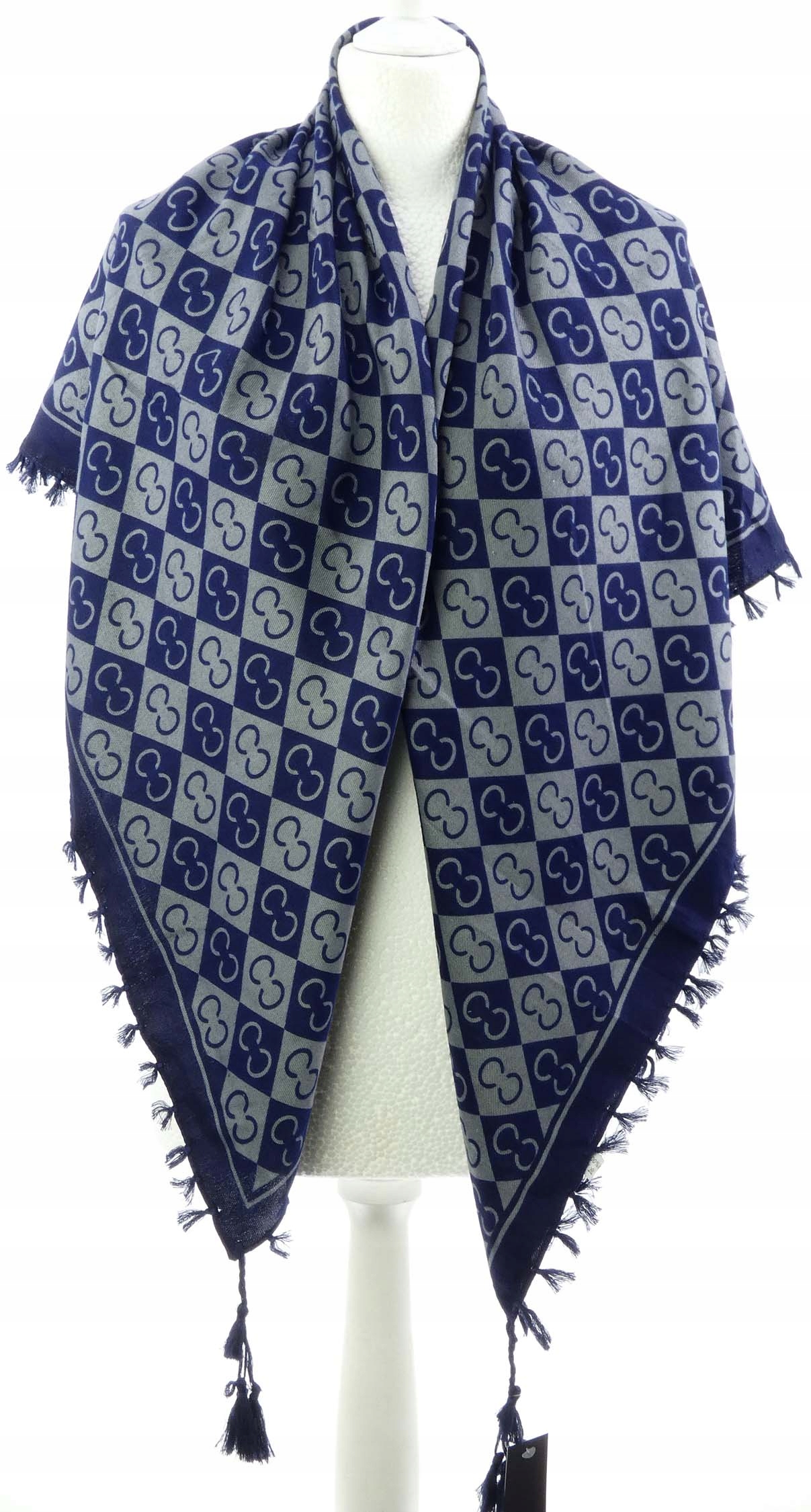 DAMSKA WZORZYSTA CHUSTA NA RAMIONA SZAL KRATA Stan opakowania oryginalne