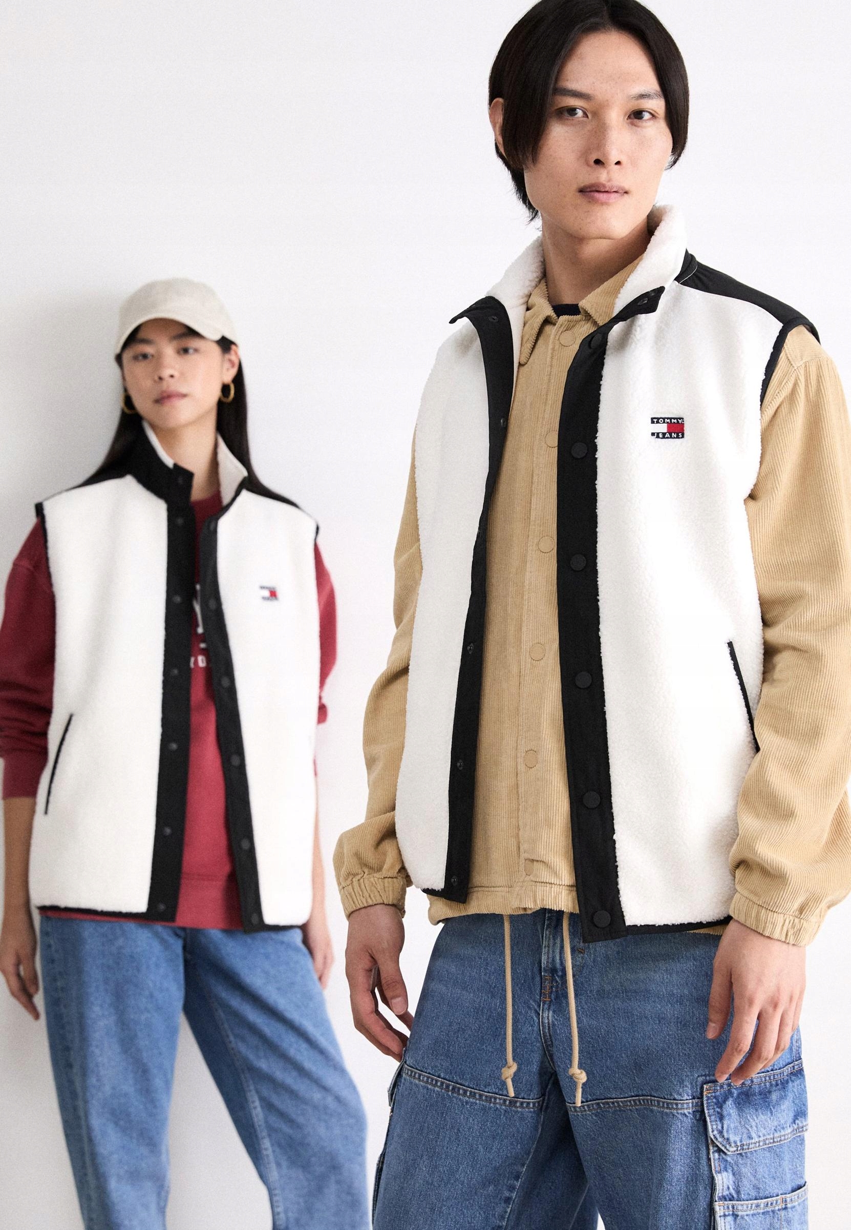 Tommy Jeans Unisex Vesta/bílá XXL