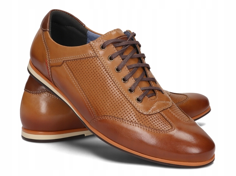 

Obuwie Męskie Buty Casual Skóra 064/SŁ Brązowe 41