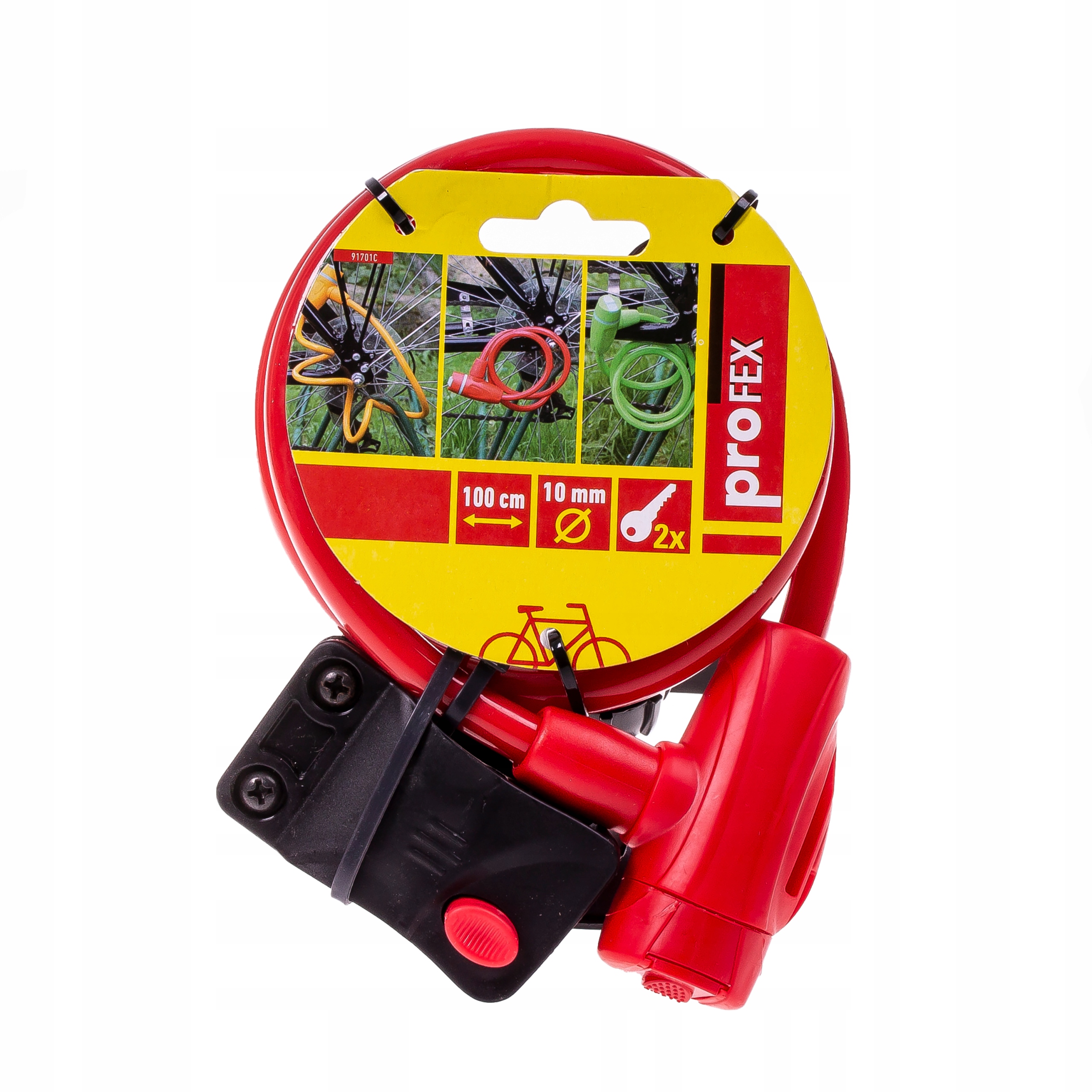 Zapięcie Rowerowe Blokada do Roweru Linka 10x100cm Marka Profex