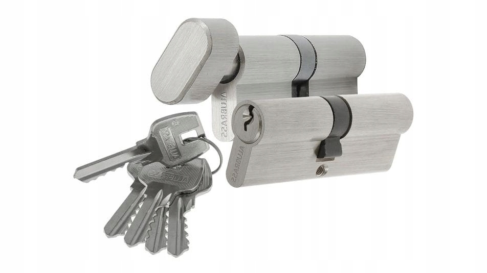 Wkładka 50/50 50G/50 z gałką patentowa do drzwi kolor nikiel satyna