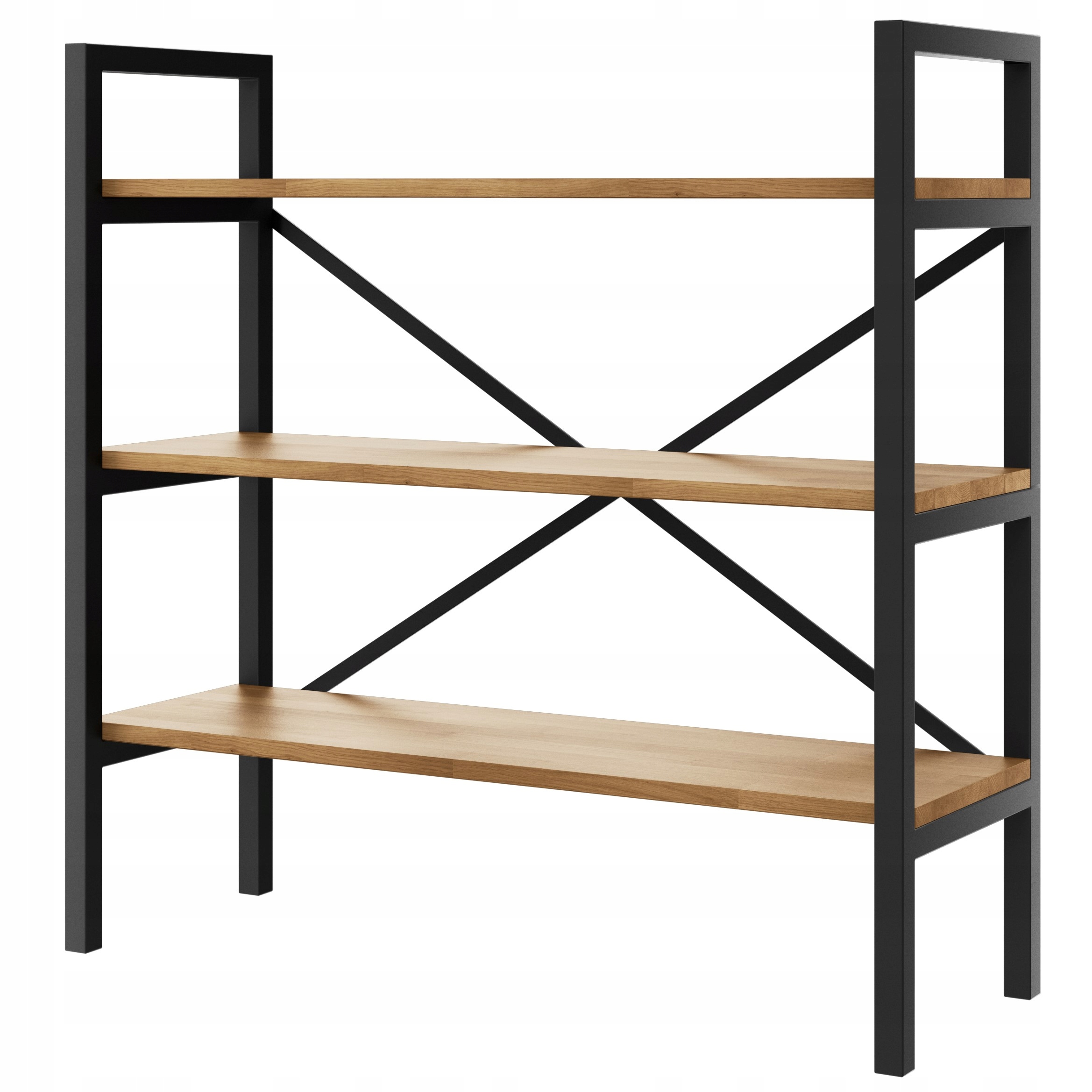 Regál Loft industriálny na knihy dub D3-40 60 cm