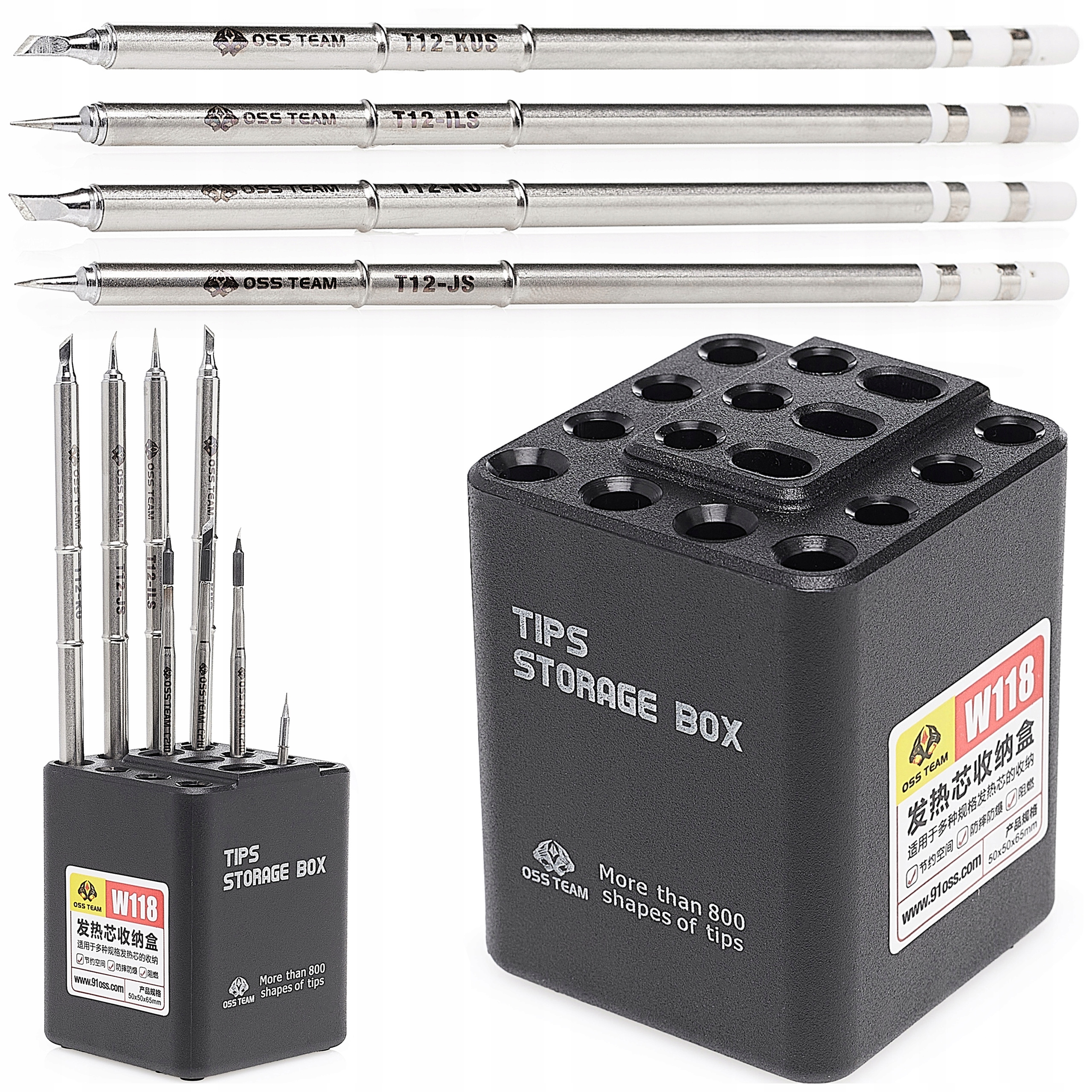 Set Organizér Pájecí Podložka Oss 4x Grot Oss Team T12 Pro Páječky