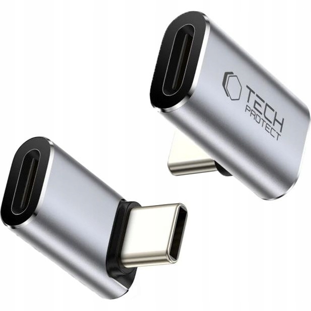 Przejściówka adapter kątowy Usb-c Usb-c Tech-Protect 100W 40Gbps szybki