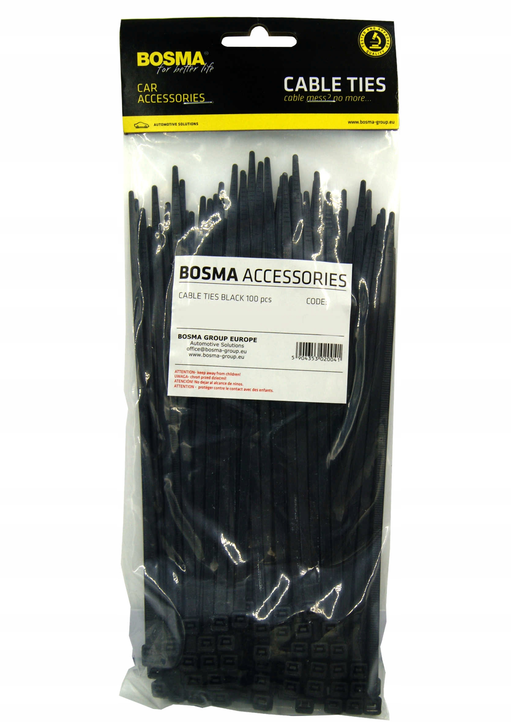 Opaski zaciskowe Trytytki Bosma 7,6 mm x 300 100 szt.