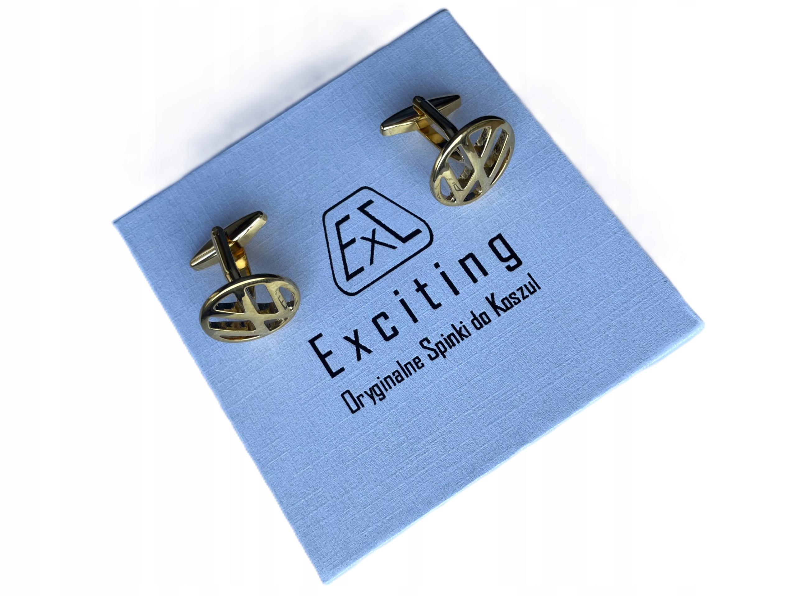 Manžetové knoflíčky Exc reklamní předmět Zlatá 60. léta Svoboda & Vw Pouzdro